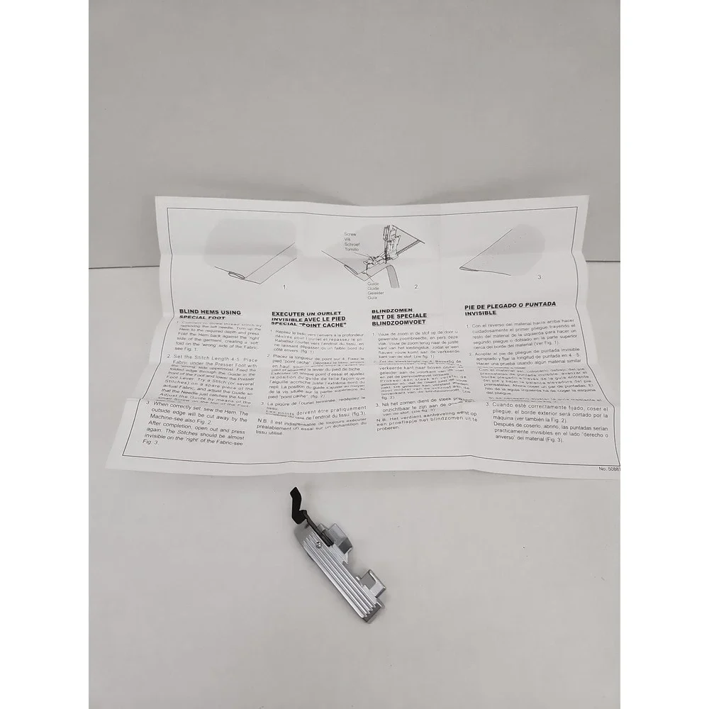 BLIND HEM SPECIAL FOOT Singer 14J250 Stylist II,14J334 Husqvarna Viking #77023